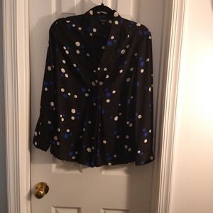 Black Polka Dot Women's Top